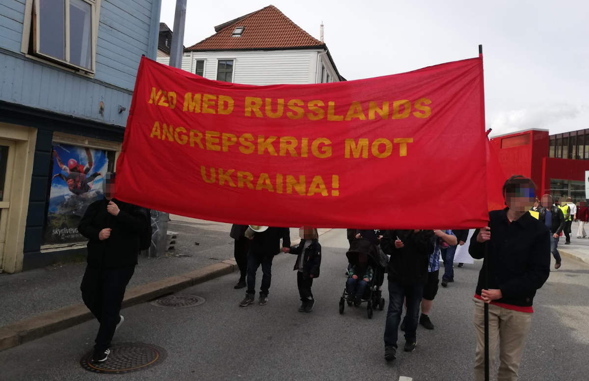 Fra 1. mai-markering i Bergen 2022.