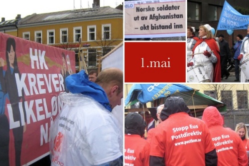 Glimt fra Oslo 1. mai 2010. Foto og montasje: Revolusjon